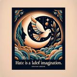 “Hate is a lack of imagination.”