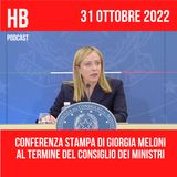 Conferenza stampa di Giorgia Meloni al termine del Consiglio dei Ministri