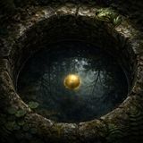 Golden ball in the well
