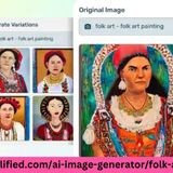 AI folk art paintings generator