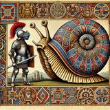 ¿Caballeros medievales peleando contra caracoles gigantes?