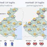 Previsioni 13-16 luglio: anticiclone in estensione fino a mercoledì, poi pressione in calo