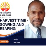 HARVEST TIME - SOWING AND REAPING