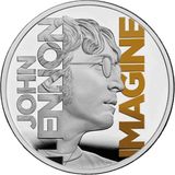 John Lennon. Per gli 85 anni dalla nascita, la zecca inglese omaggia l'artista, ex Beatle, autore di "Imagine", con una moneta commemorativa