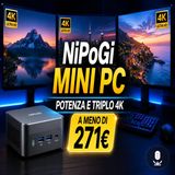 NiPoGi Mini PC a 270€_ triplo display 4K in offerta