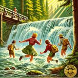 25 - Outdoor Girls at Foaming Falls by Laura Lee Hope
