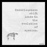 Consciousness shifts leads to the evolution of species.