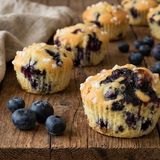 Muffin ai Mirtilli in Stile Americano. La Ricetta originale con la cupola perfetta
