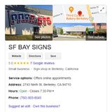 Sign Maker Bay Area - SF BAY SIGNS