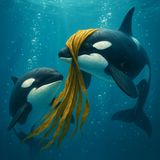 Off British Columbia’s coast, orcas were spotted doing something no one expected — grooming each other with seaweed.