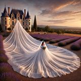 As-tu déjà entendu parler d'une mariée portant un voile plus long que 63 terrains de football ?
