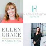 Heather Locke with Hammersmith Support and Lyndsay Clements with Ellen Grace Marketing