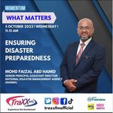What Matters: Ensuring Disaster Preparedness | Wednesday 5th October 2022 | 11:15 am
