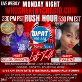 WhosNextNYCRadio.com with UK R&B Star & Music Producer Evadne