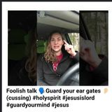 Foolish talk 🗣Guard your ear gates 👂🏻(cussing) #holyspirit #jesusislord #guardyourmind #jesus