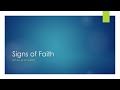 Signs of Faith