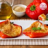Peperoni ripieni di mozzarella filante con Pangrattato "Gratinati al Forno"