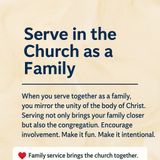 Serve in the Church as a Family