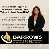 Mental Health Support in Family Law, Attorney Leslie Barrows Visits with Carol Mapp, LCSW