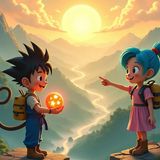 Cuento de Goku y Bulma | El Misterio de la Chica de Pelo Azul