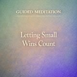 Guided Meditation. Letting Small Wins Count.