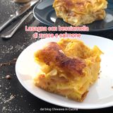 Lasagne con besciamella di zucca e salmone affumicato