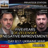 War in Ukraine, Analytics. Day 817 (part2): Five Years of Zelensky. Negative Advancements.