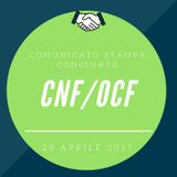 CNF / OCF – COMUNICATO STAMPA CONGIUNTO