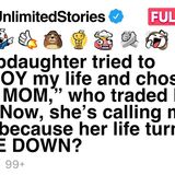 My stepdaughter chose her _real mom__ who traded her for _5K_ now she_s calling me