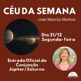 Céu da Semana – Segunda, dia 21/12 – Entrada Oficial da Conjunção Júpiter/Saturno no Signo de Aquário