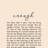 Are you Enough?