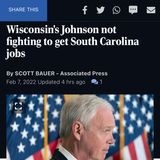 People are mad at Ron Johnson for letting South Carolina take 1000 jobs that could have gone to Wisconsin
