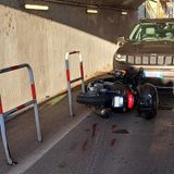 Frontale fra una moto e una jeep al ponte dei Quarei: motociclista in ospedale a Vicenza