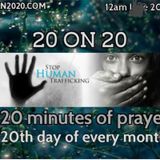 20 on 20 midnight prayer for children and families in Porthole to Justice