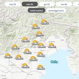 Previsioni 3- 5 giugno: temperture sopra la media in pianura, pioggia in montagna