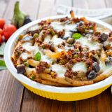 Ziti al forno con ragù e melanzane