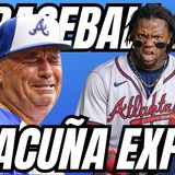 Ronald Acuña explota contra los Bravos tras defensa a Kelenic y recibe suspensión