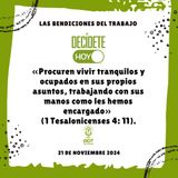 Las bendiciones del trabajo | Devocional de Jóvenes | 21 de noviembre 2024