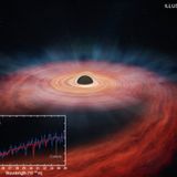 A giant black hole destroys a massive star