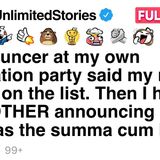 The bouncer at my own graduation party said my name wasn_t on the list. [FULL STORY]