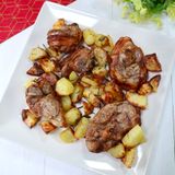 Agnello con patate in friggitrice ad aria