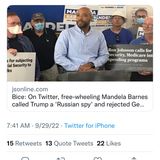Mandela Barnes Quote “Progressives who move to the center are "compromising all integrity."