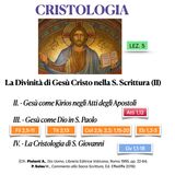 CR 25-05 La Divinità di Cristo negli Atti degli Apostoli, in s. Paolo e S. Giovanni