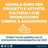 Regione Lazio, Promozione della cultura cinematografica. Bando per il 2021