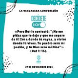 La verdadera conversión | Devocional de Jóvenes | 27 de noviembre 2024