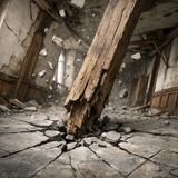 A beam snaps the floor