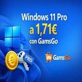 Windows 11 Pro a 1,71€ a vita: torna la super offerta GamsGo