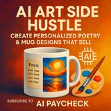 AI Art Side Hustle: Create Personalized Poetry & Mug Designs That Sell 🎨 Passive Income with AI Tools