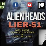 #142-ALIEN HEADS- LIER 51  #ufo