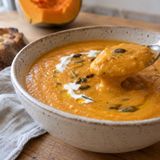 Vellutata di zucca e yogurt: cremosa e facilissima